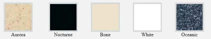 Range of colours available for 6mm corian