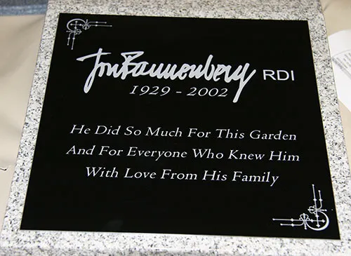 Black engraved memorial plaque