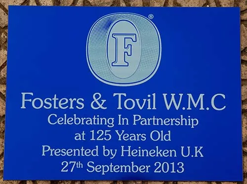 Blue Engraved Anodised Aluminium Plaque