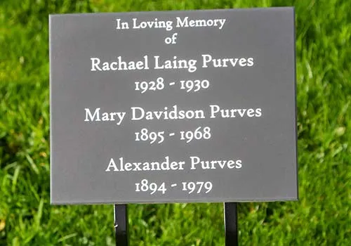 Engraved Corian Plaque