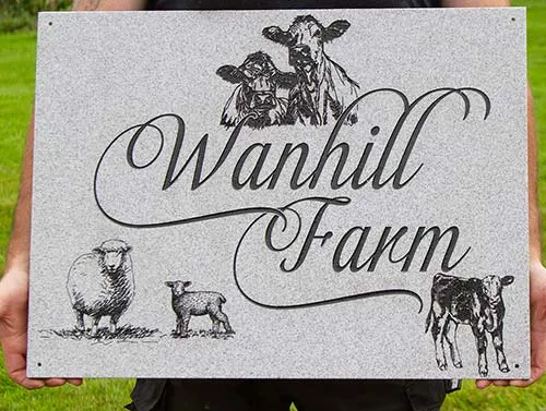 Corian Farm Sign