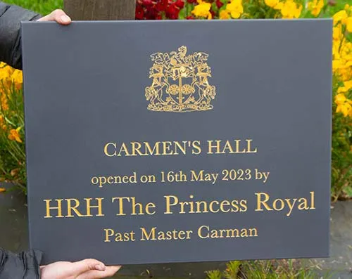 Slate Grey Corian Opening Plaque