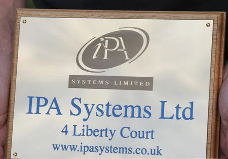IPA Systems Business Name Plate