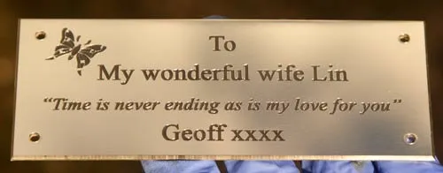 Lin Unpainted Engraved Brass Plaque