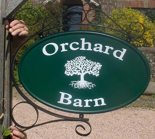 The panel was painted green before the lettering was applied. Floral Clssic - Green Panel