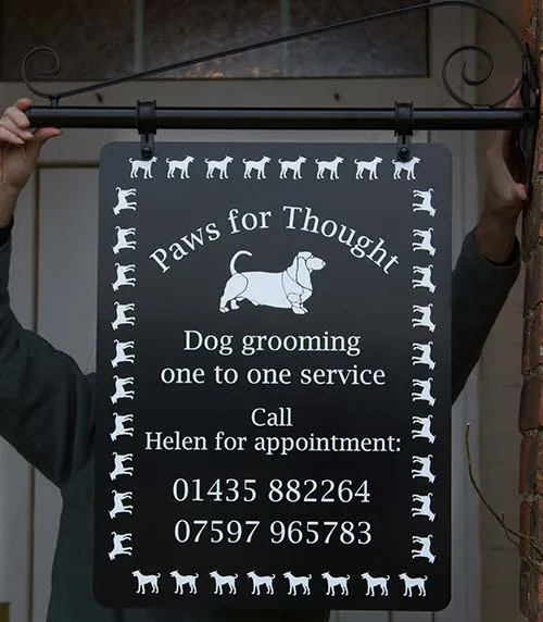 Hanging business sign from RS range. Hanging Business Sign