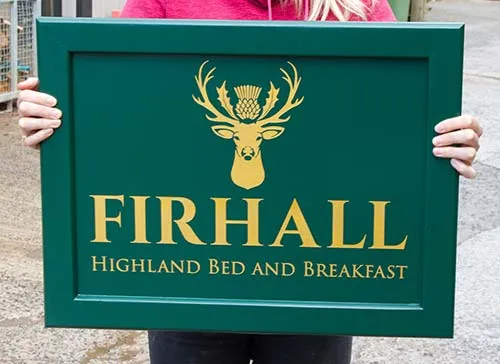 Traditional Painted Hanging Sign