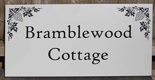 Fine detail works better on Sapele timber withou the grain. Black & White Signs with Images