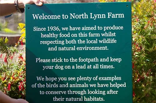 This sign has been made with long life tricoya PPainted Information Signs