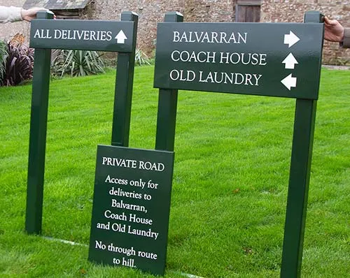 Group of Painted Signs for Estate