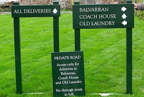 Sign Boards on Posts