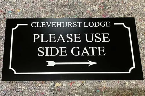 Reflective Sign With Arrow