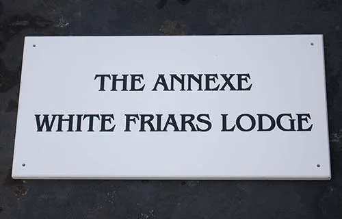 Engrave Corian Sign
