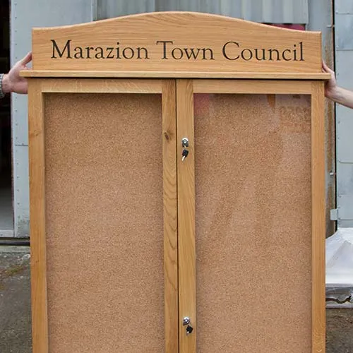 We have outdoor notice boards in wood and metal. Notice Boards