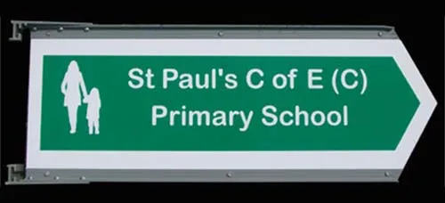 White Direction Arrow Sign