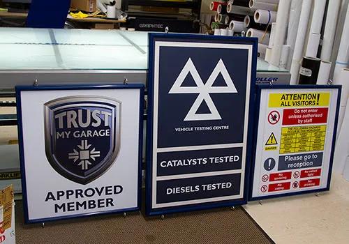 Bullnose Edging on Printed Aluminium Signs