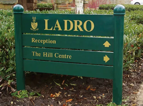 Post Mounted Aluminium Sign with Hidden Fixings