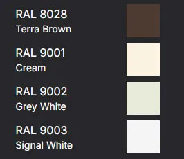 RAL Colours - Whites & Brown