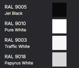 RAL Colours - Whites & Black