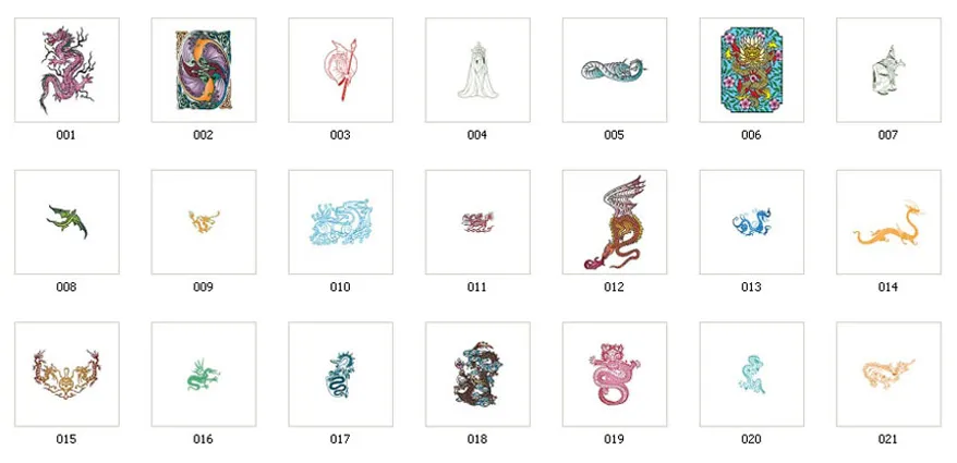 Full colour images of dragons and wizards