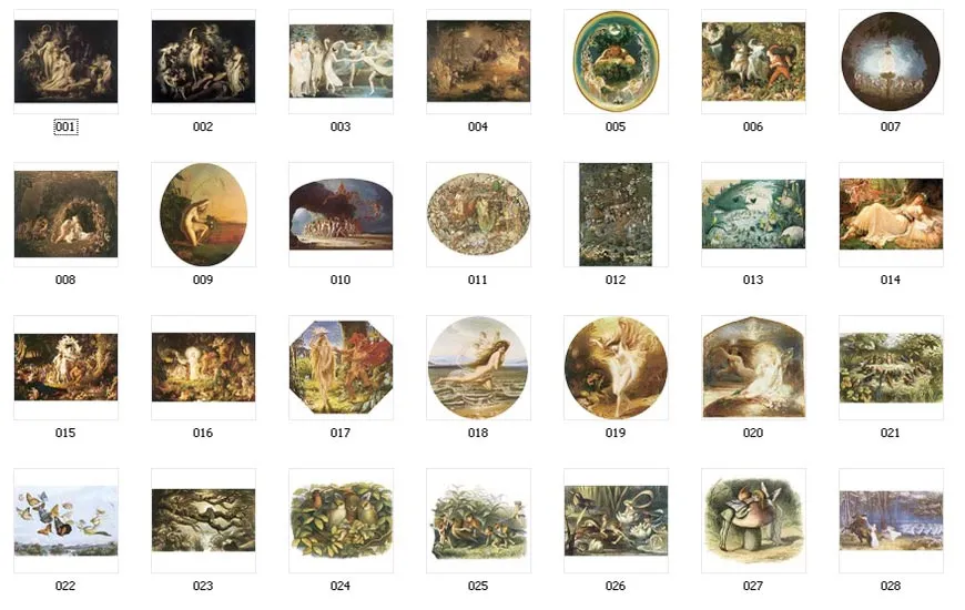 A selection of fairy images for full colour printing