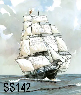 Full colour tall ship image
