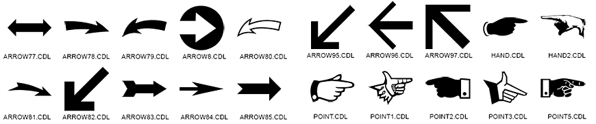 Arrow designs, directional signs and symbols (Set 3)