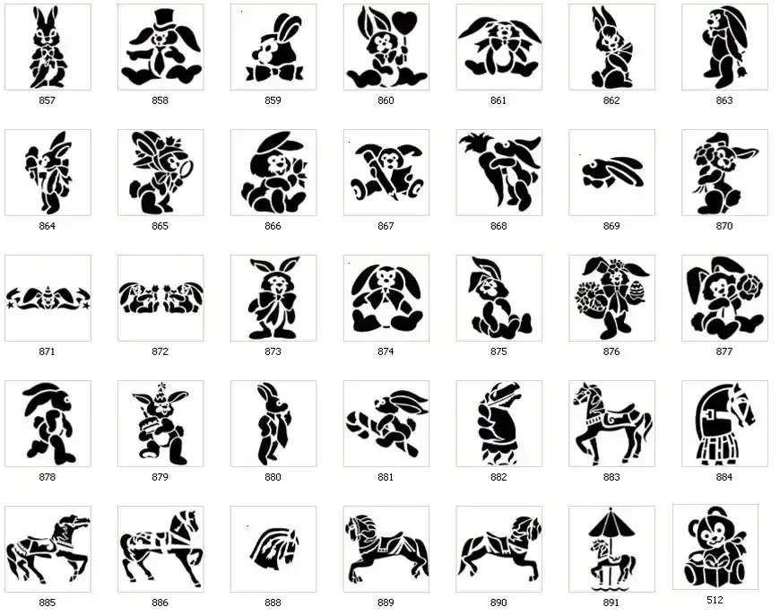 Fun childrens stencil designs