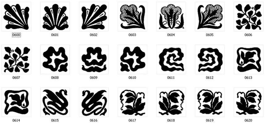 Decorative design elements, abstract