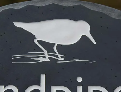 Sandblased Image in Slate