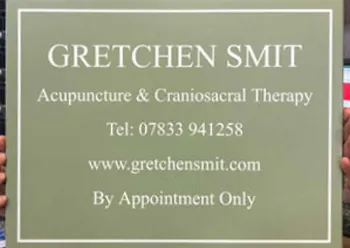 title here Wood sign painted in Farrow and Ball Lichem