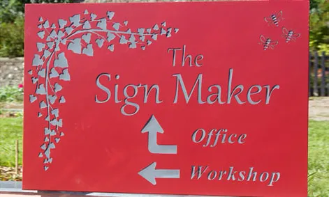 title here Sign painted in Dulux Monarch