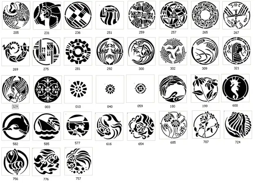 A variety of round designs (set 1)
