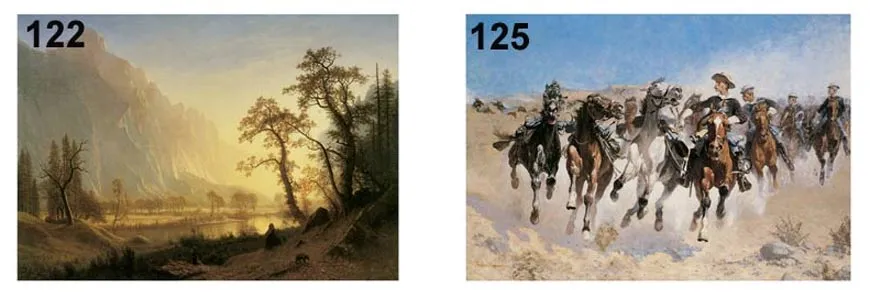 Full colour Wild West images, cowboys and native American Indians