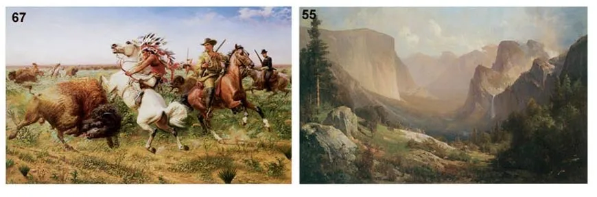 Full colour Wild West images, cowboys and native American Indians