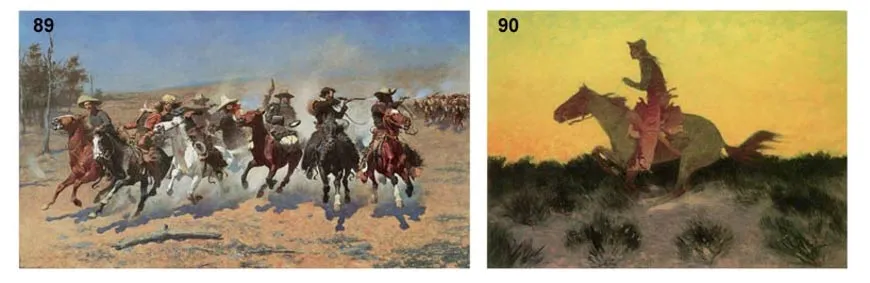 Full colour Wild West images, cowboys and native American Indians