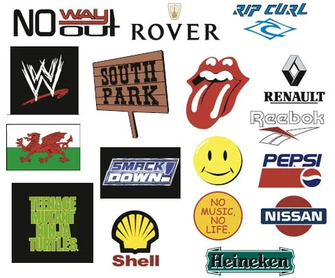 A selection of full colour world logos for famous brands and organisatons