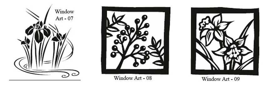 A selection of nature-inpsired window designs