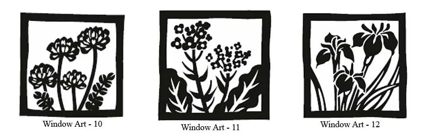 A selection of nature-inpsired woindow designs