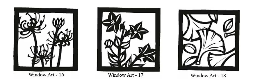 A selection of nature-inpsired window designs