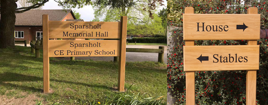 Natural wooden ladder signs crafted at The Sign Maker our of Oak or Iroko Hardwoods.