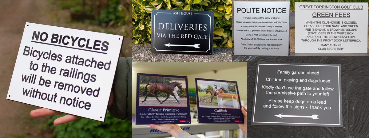 Information signs can be crafted out of a range of materials at The Sign Maker. 