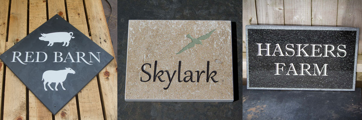 High-quality stone signs are the perfect addition to any home, crafted by The Sign Maker. 
