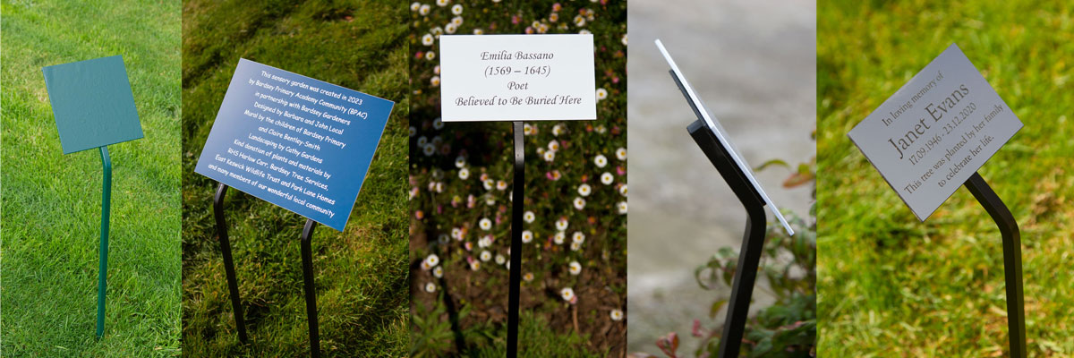 Here at The Sign Maker we have a wide range of metal stakes to choose from. 