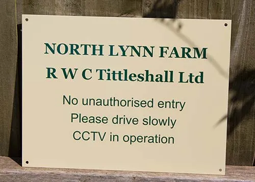 Solid Aluminium Sign Board