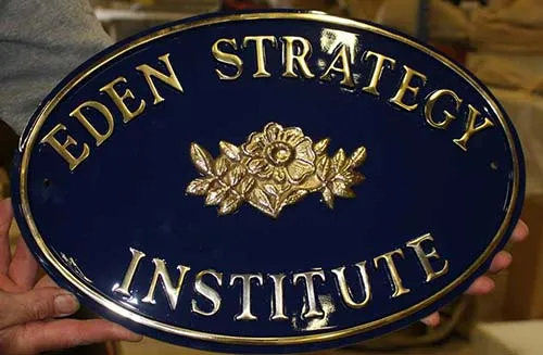 Casr Brass Name Plate with Motif