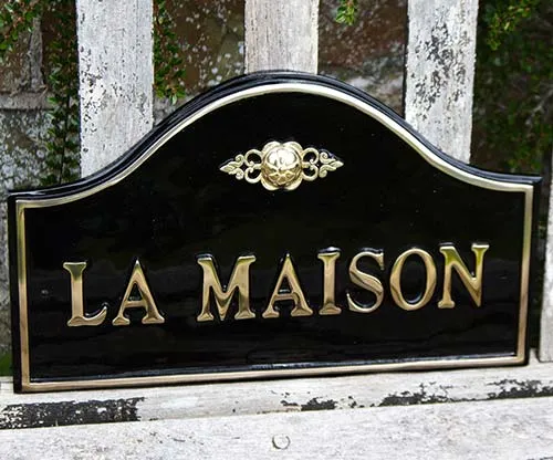 Cast Brass House Name Plate
