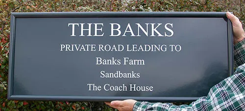 These are very durable signs Aluminium Sign with Bullnose Eding