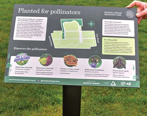 Full colour panel on lectern