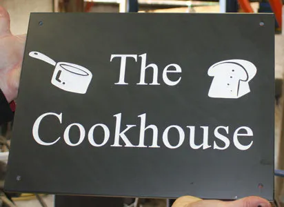 Dark Slate House Sign